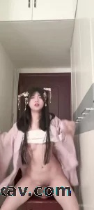 视频调教精致妆造汉服反差母狗自慰