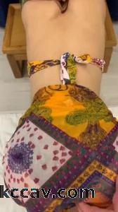 后入碎花裙子美女1